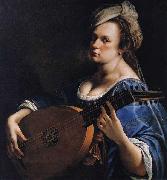 Artemisia  Gentileschi Self portrait oil painting artist
